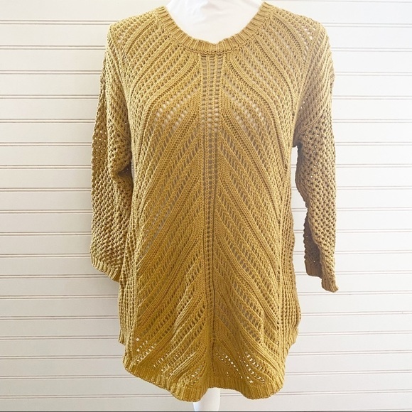 Yellow Knit sweater Size L - Picture 1 of 7